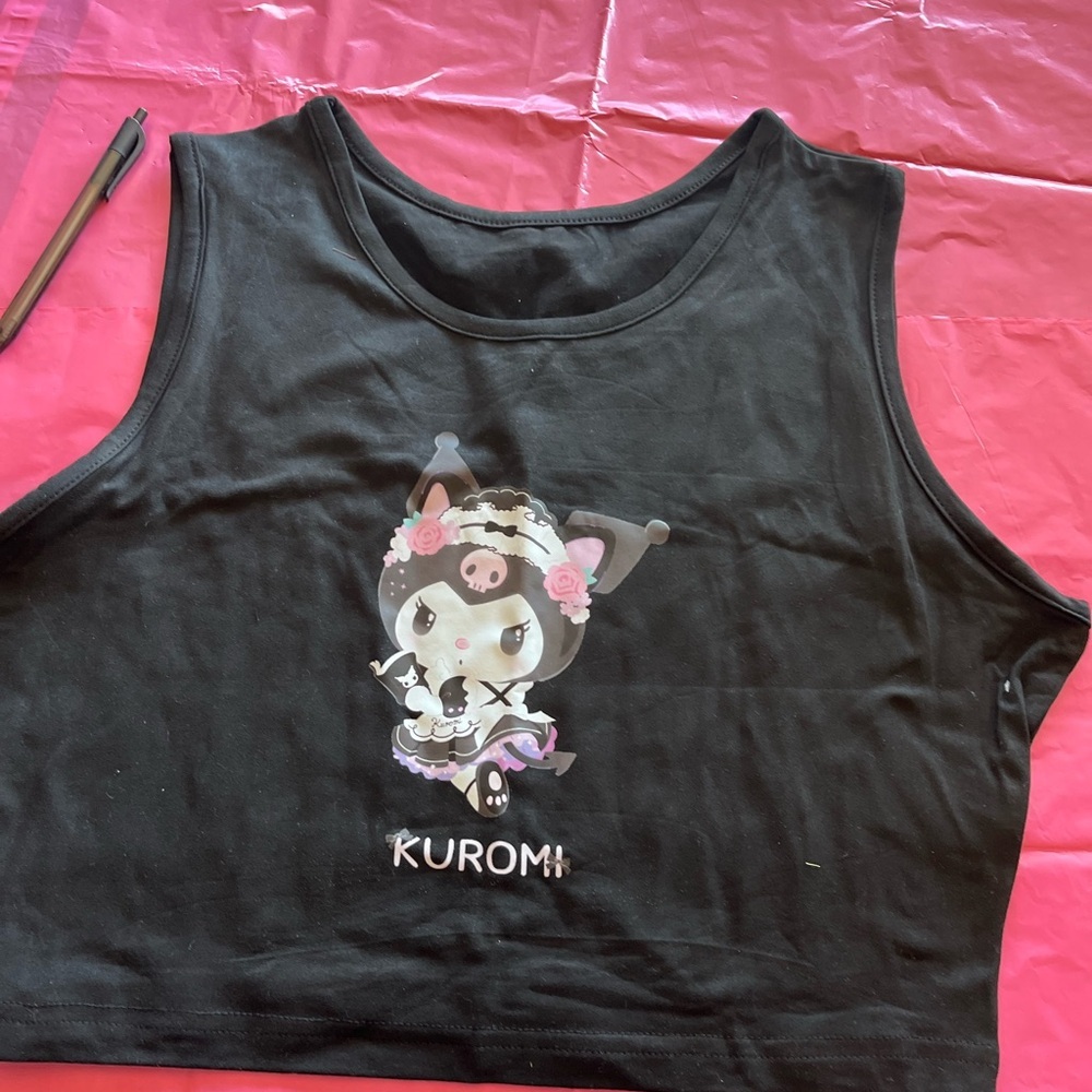 Sanrio Kuromi Black Crop Top